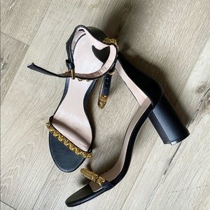 Stuart weitzman gold roses heels 9.5